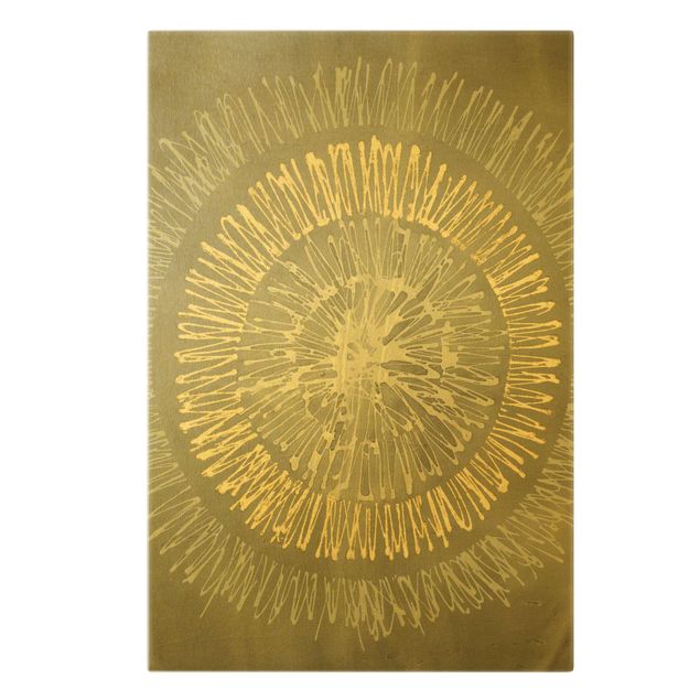 Leinwandbild Gold - Polarstern Grau Gold II - Hochformat 2:3