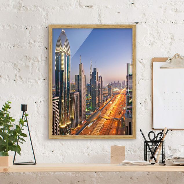 Skylines Bilder mit Rahmen Dubai