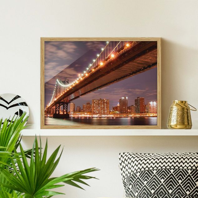 Moderne Bilder mit Rahmen Manhattan Bridge