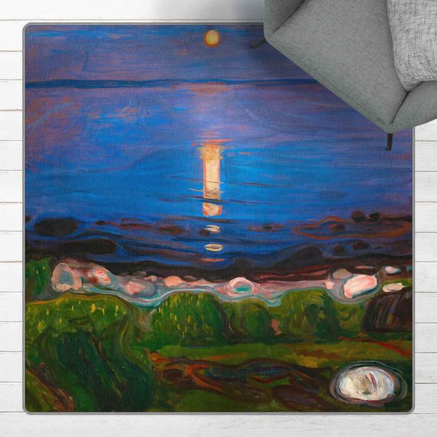 Impressionistische Gemälde Edvard Munch - Sommernacht am Meeresstrand