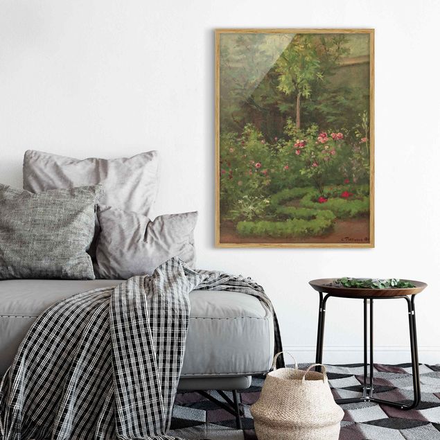 Kunstdrucke mit Rahmen Camille Pissarro - Ein Rosengarten