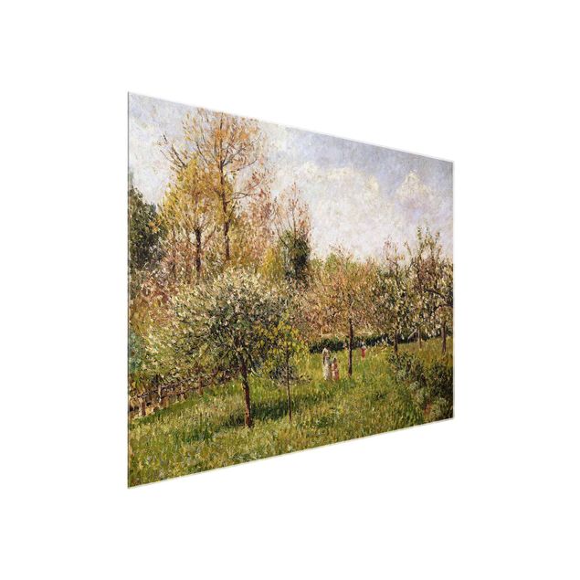Wandbilder Glas Natur Camille Pissarro - Frühling in Eragny