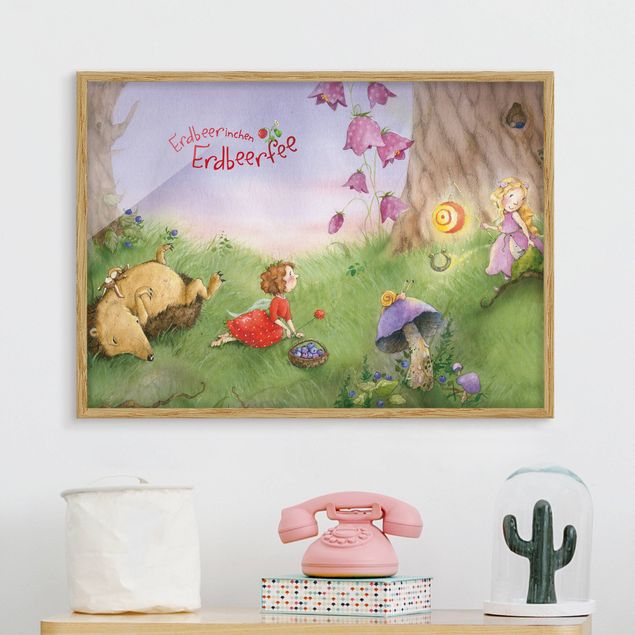Moderne Bilder mit Rahmen Erdbeerinchen Erdbeerfee - Im Wald
