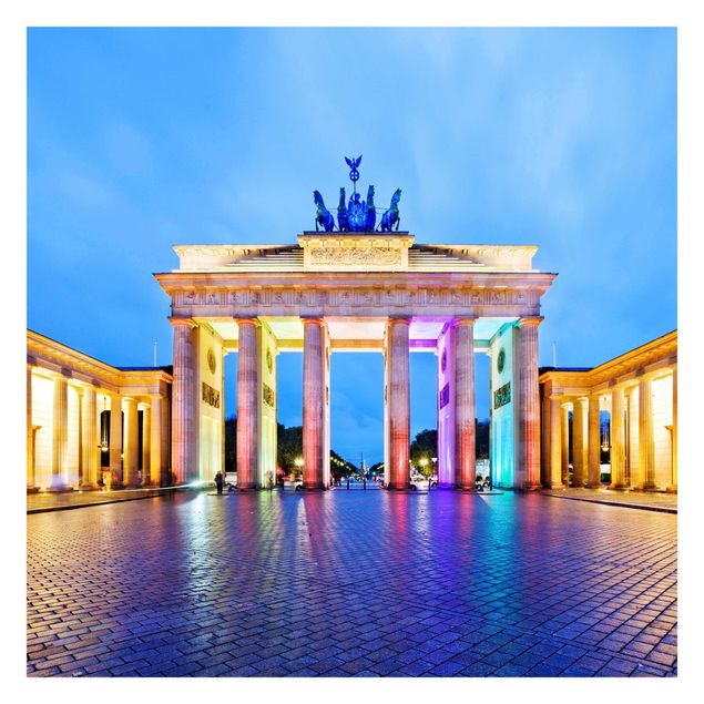 Fototapete selbstklebend Erleuchtetes Brandenburger Tor