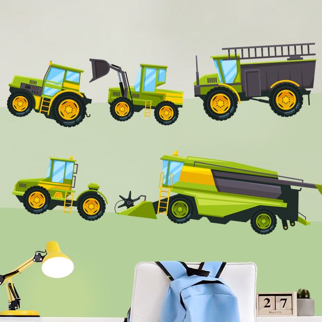 Wandtattoo - Erntemaschine, Traktor und Co