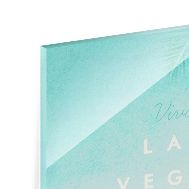 Glasbild - Reiseposter - Viva Las Vegas - Hochformat 3:2