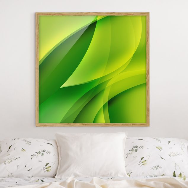 Moderne Bilder mit Rahmen Green Composition