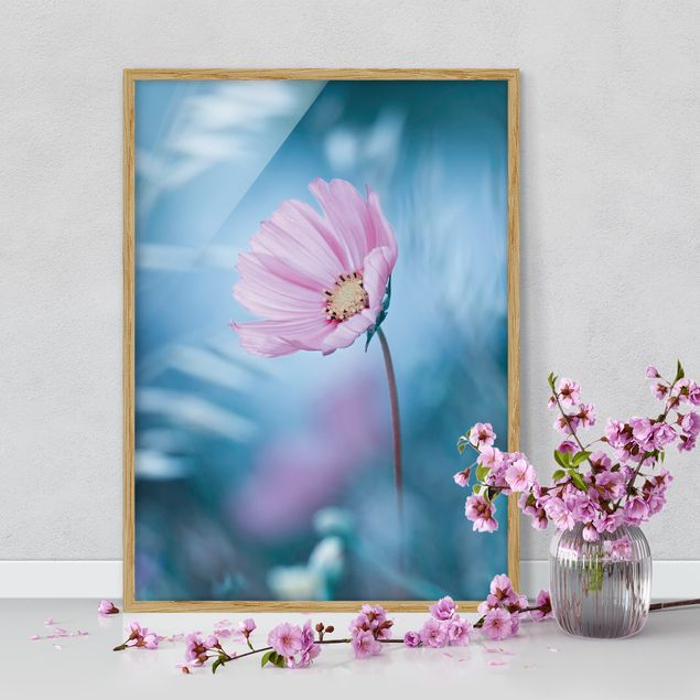 Moderne Bilder mit Rahmen Blüte in Pastell