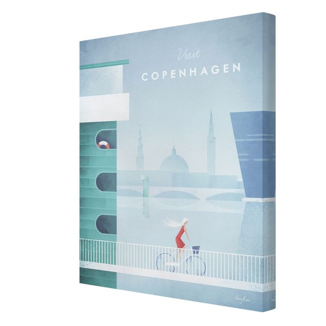 Leinwandbild - Reiseposter - Kopenhagen - Hochformat 4:3