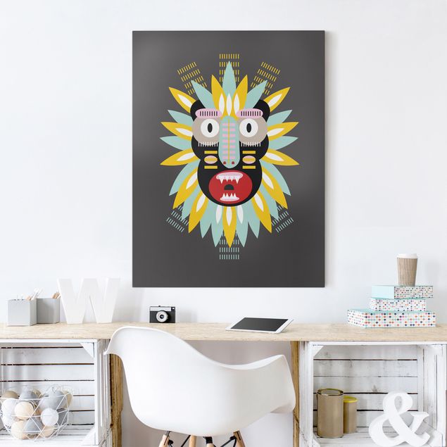 Leinwandbilder Collage Ethno Maske - King Kong