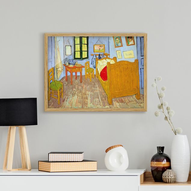 Kunstdrucke mit Rahmen Vincent van Gogh - Schlafzimmer in Arles