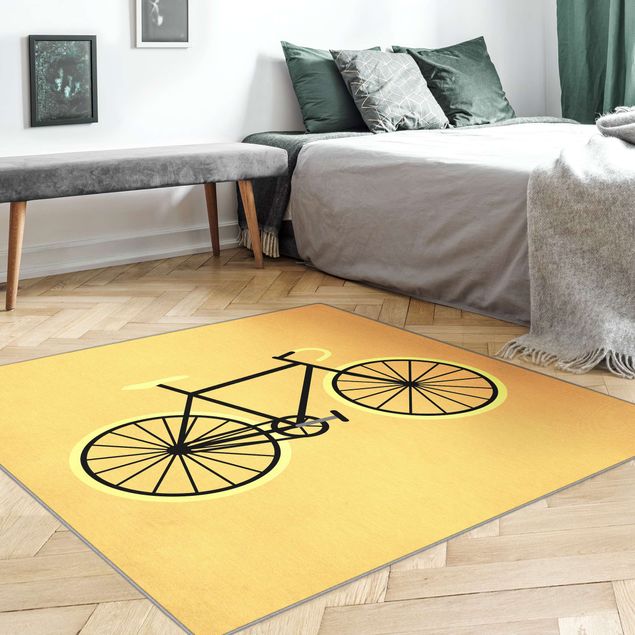 Kubistika Prints Fahrrad in Gelb