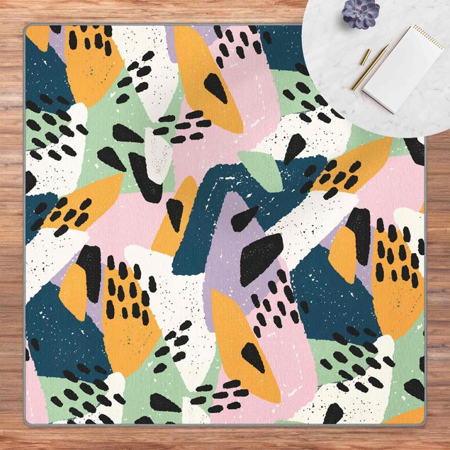 Teppiche groß Farbenfrohes Muster mit Punkten