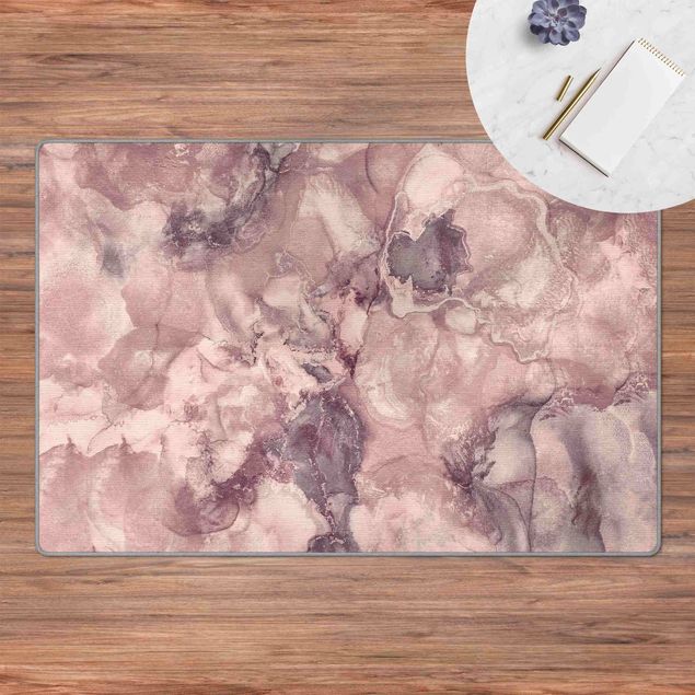 Abstrakte Teppiche Farbexperimente Marmor Violett