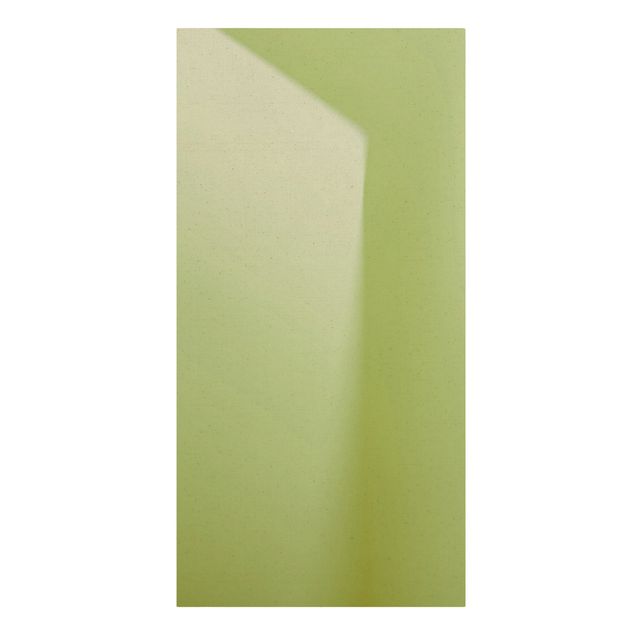 Leinwandbild Natur - Farbiges Schattenspiel Grün - Hochformat 1:2