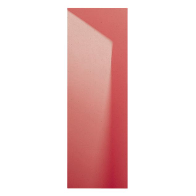 Leinwandbild Natur - Farbiges Schattenspiel Pink - Hochformat 1:3