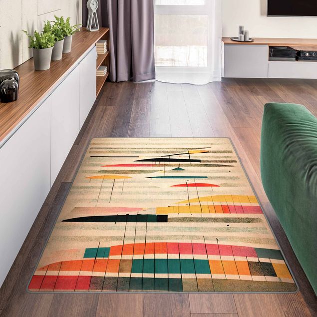 Teppich - Farbkomposition mit Streifen