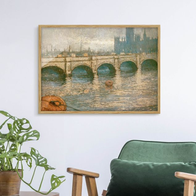 Kunstdrucke mit Rahmen Claude Monet - Themsebrücke