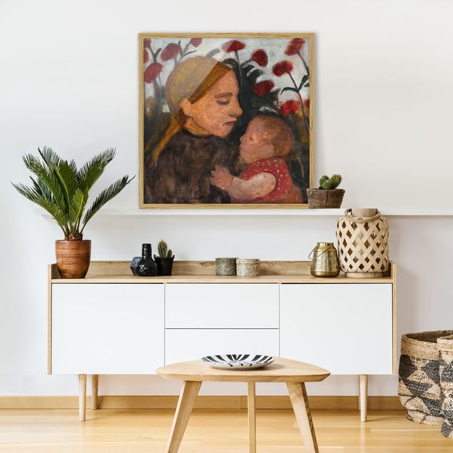 Moderne Bilder mit Rahmen Paula Modersohn-Becker - Junge Frau mit Kind