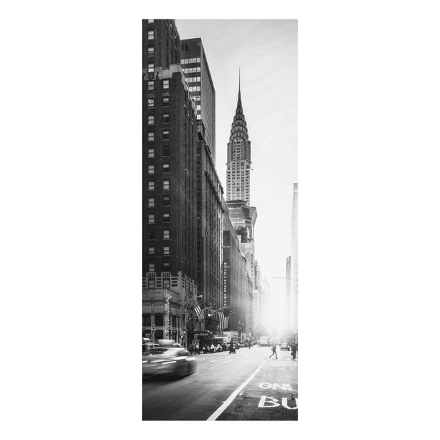 Glasbild - Lebhaftes New York - Panel