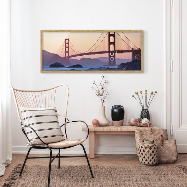 Skylines Bilder mit Rahmen San Francisco Romance