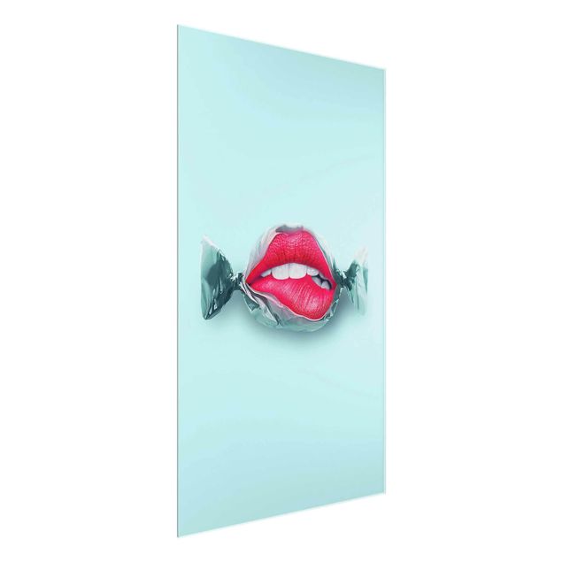 Wandbilder Bonbon mit Lippen