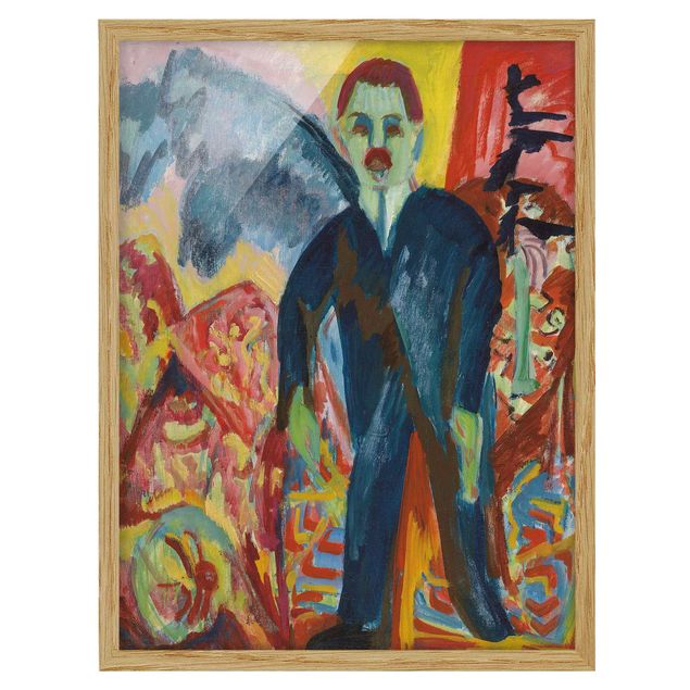 Abstrakte Bilder mit Rahmen Ernst Ludwig Kirchner - Der Krankenwärter