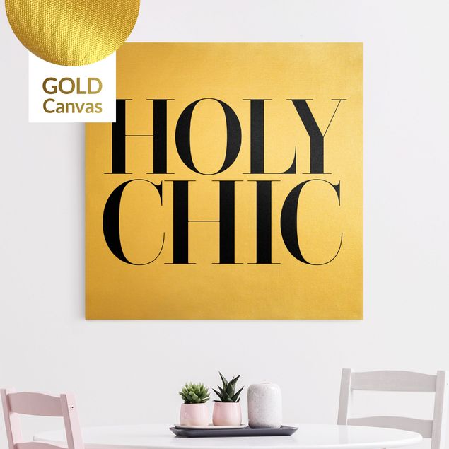 Leinwandbild Gold - HOLY CHIC - Quadrat 1:1