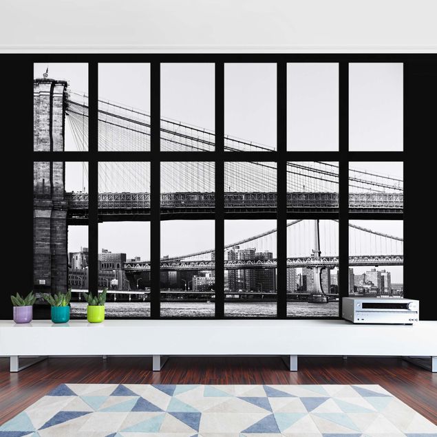 Design Tapeten Fenster Brücken New York