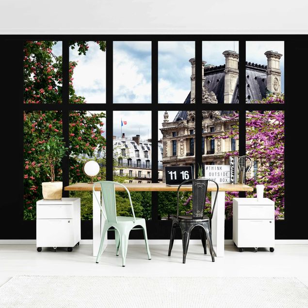 Fototapete Fenster Fenster Frühling II Paris