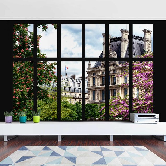 Design Tapeten Fenster Frühling II Paris
