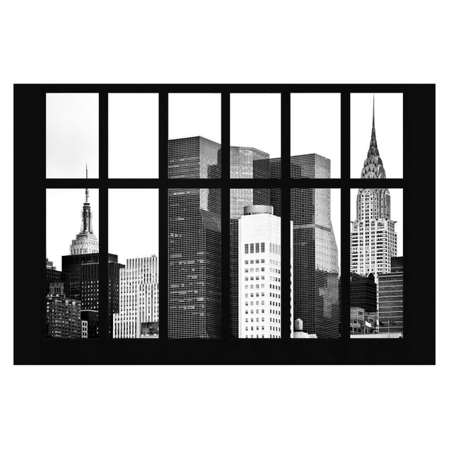 Tapeten kaufen Fenster Manhattan Wolkenkratzer