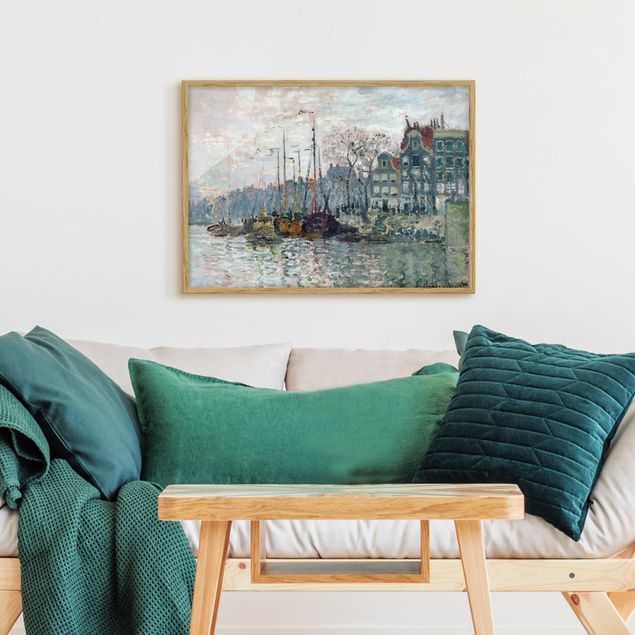 Skylines Bilder mit Rahmen Claude Monet - Kromme Waal Amsterdam