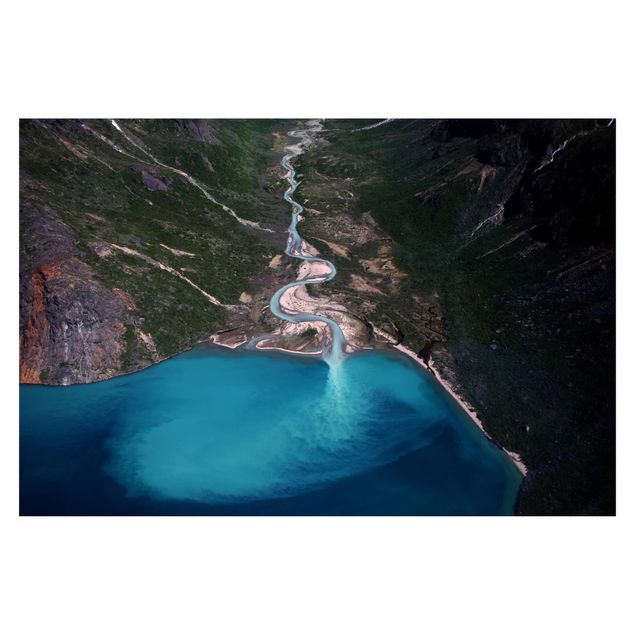 selbstklebende Tapete Fluss in Grönland
