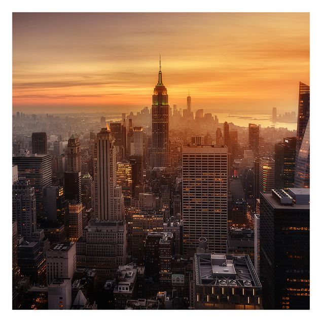selbstklebende Tapete Manhattan Skyline Abendstimmung