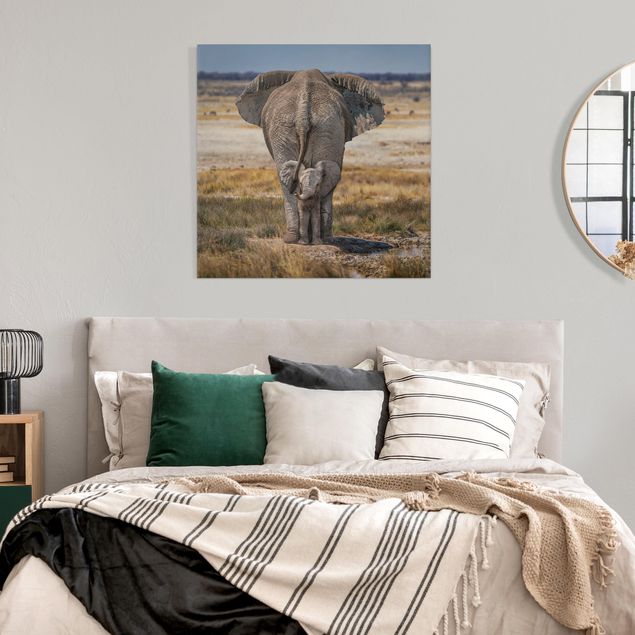 Leinwandbild Afrika Frecher Elefant