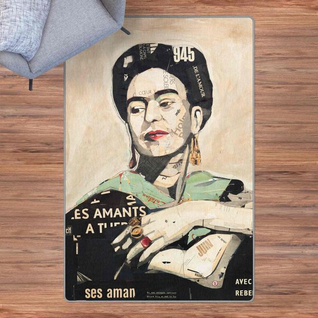 Teppiche groß Frida Kahlo - Collage No.4