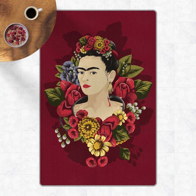 Teppich Blumen Frida Kahlo - Rosen