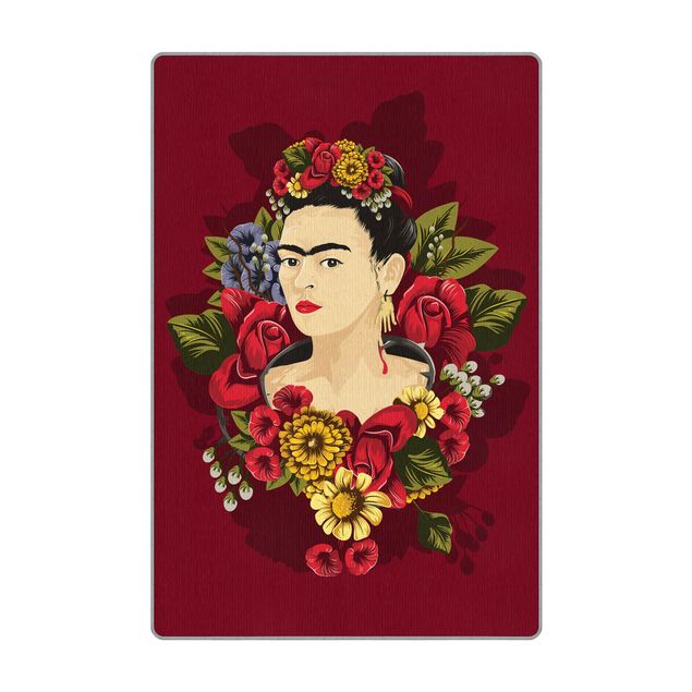 Teppich - Frida Kahlo - Rosen