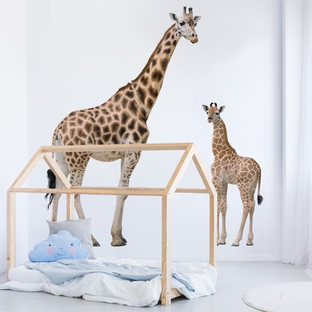 Tapeten Giraffe Mutter und Kind