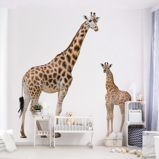 selbstklebende Tapete Giraffe Mutter und Kind