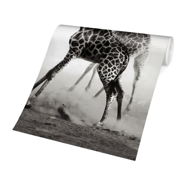 selbstklebende Tapete Giraffenjagd