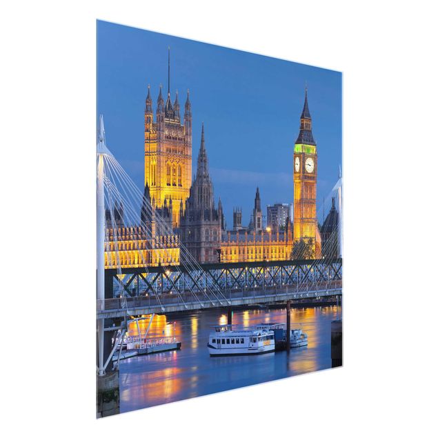 Bilder Big Ben und Westminster Palace in London bei Nacht