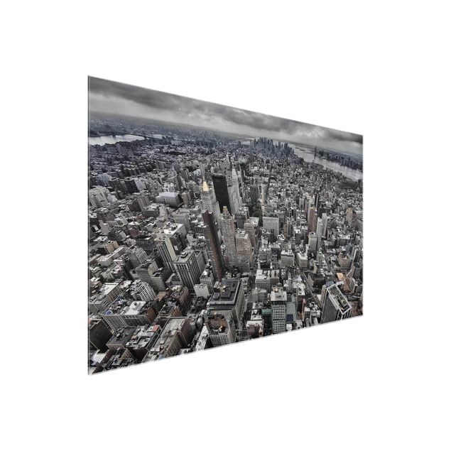 Glasbild Stadt Blick über Manhattan