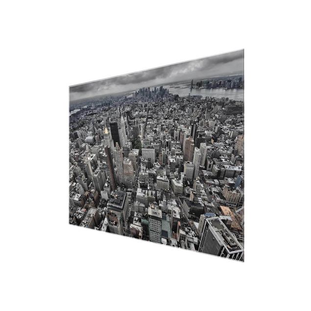 Glasbild - Blick über Manhattan - Querformat 3:4
