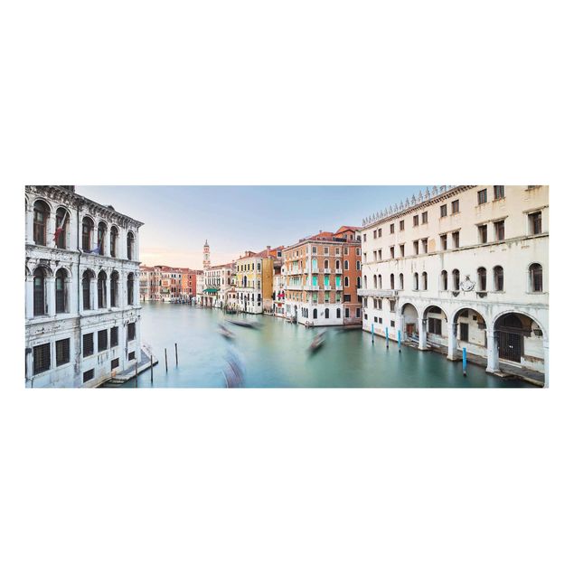 Bilder auf Glas Canale Grande Blick von der Rialtobrücke Venedig
