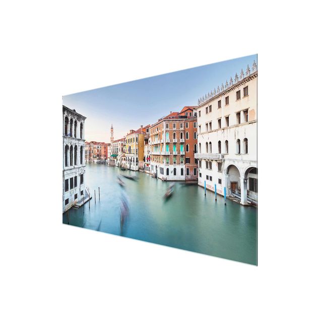 Glasbild - Canale Grande Blick von der Rialtobrücke Venedig - Querformat 2:3