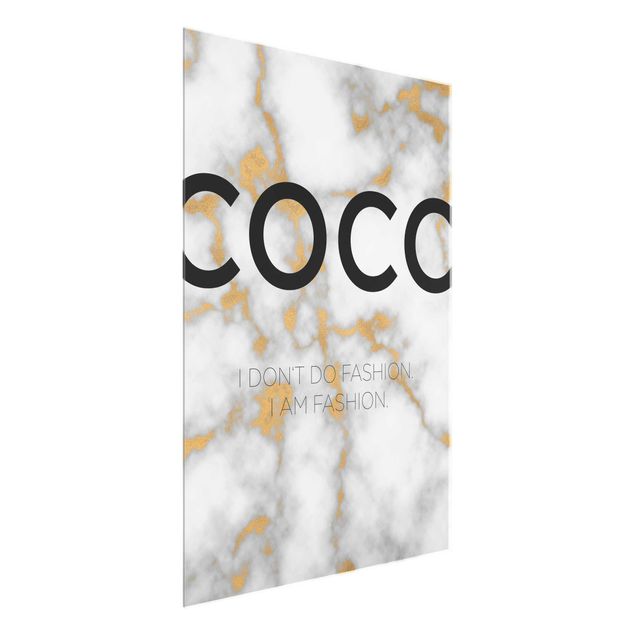 Glasbilder Coco - I don't do fashion