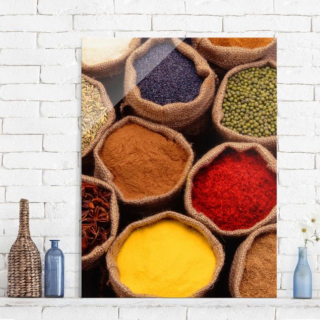 Glasbilder XXL Colourful Spices