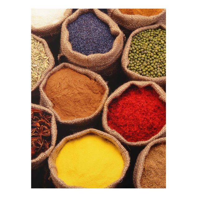 Glasbild - Colourful Spices - Hoch 3:4